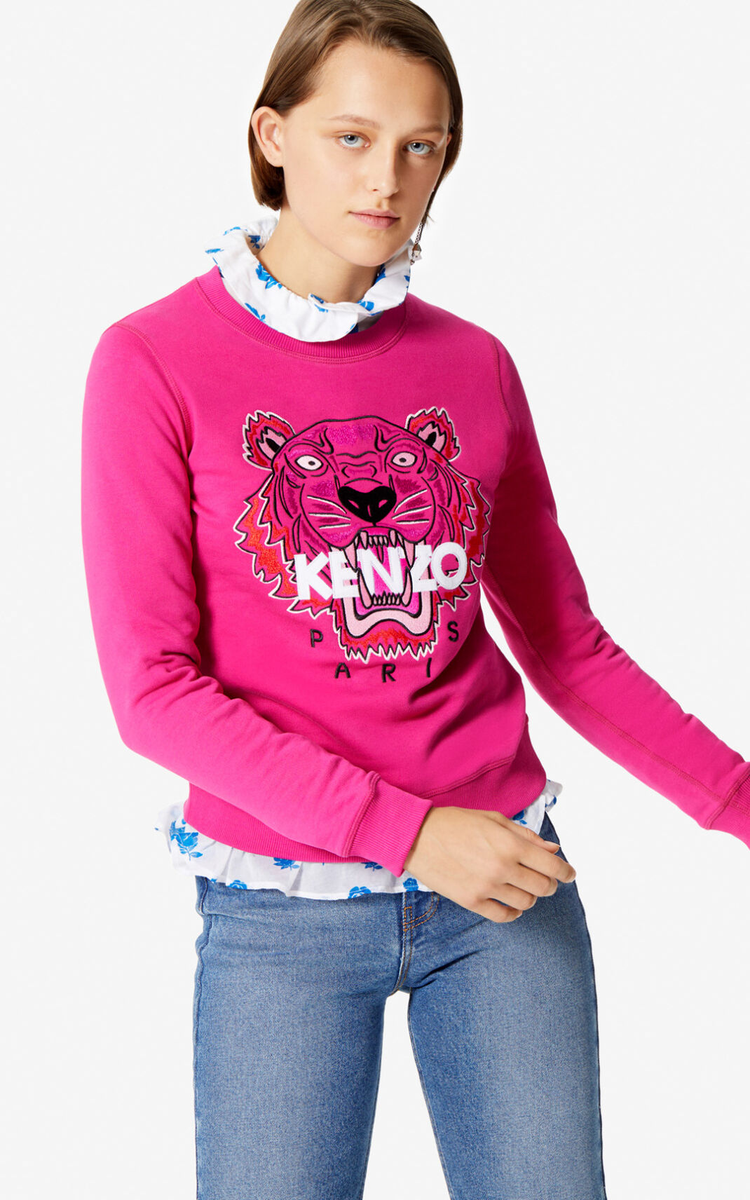 Sweatshirt Kenzo Tiger Feminino - Escuro | 407BFZKVY